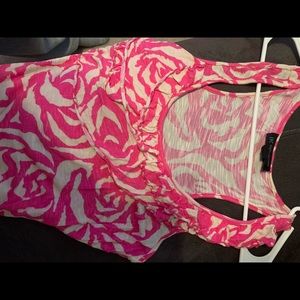 Pink and white summer dress